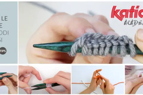 Come avviare le maglie ai ferri in 6 modi diversi. Tutorial Katia Academy.