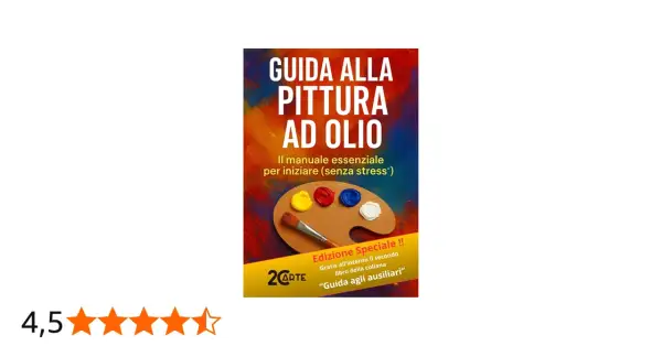 Guida alla pittura ad olio per principianti, con tavolozza e pennello. Manuale essenziale per iniziare senza stress.